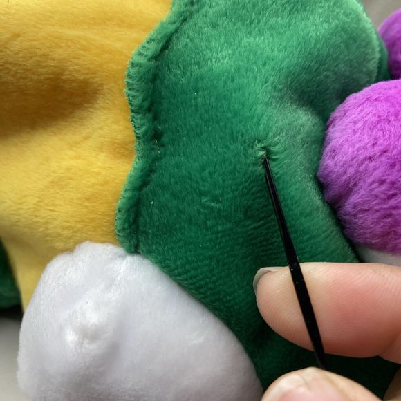 Fiesta Bean Bag Plush Toy ~  "GUS" 17 inch Big Eye Fish ~ Green Purple Yellow - Picture 9 of 9